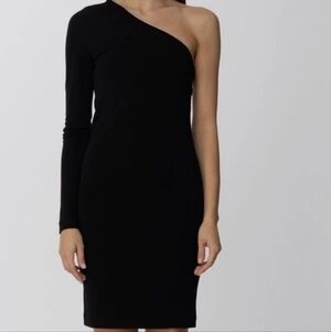 Just Cavalli Women's Black Embellished One-Shoulder Crystal Mini Dress 42